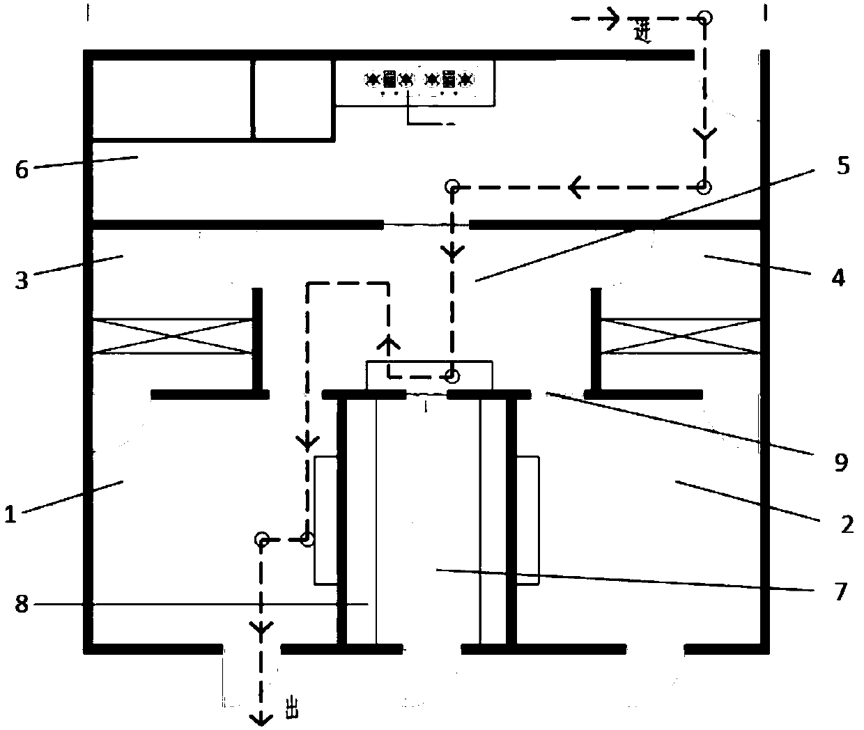 Medical cell preparing room and using method thereof