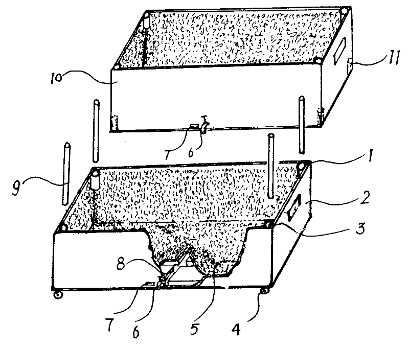 Household vegetable-planting box