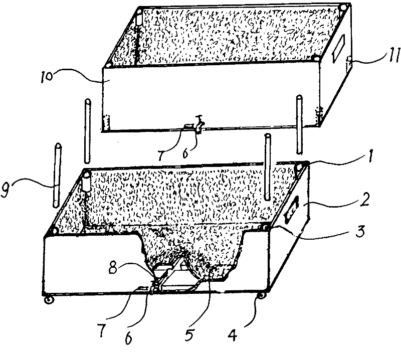 Household vegetable-planting box