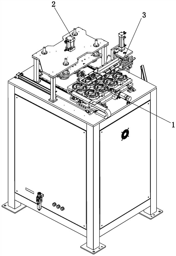 An automatic assembly machine for wall pipe components for air conditioners