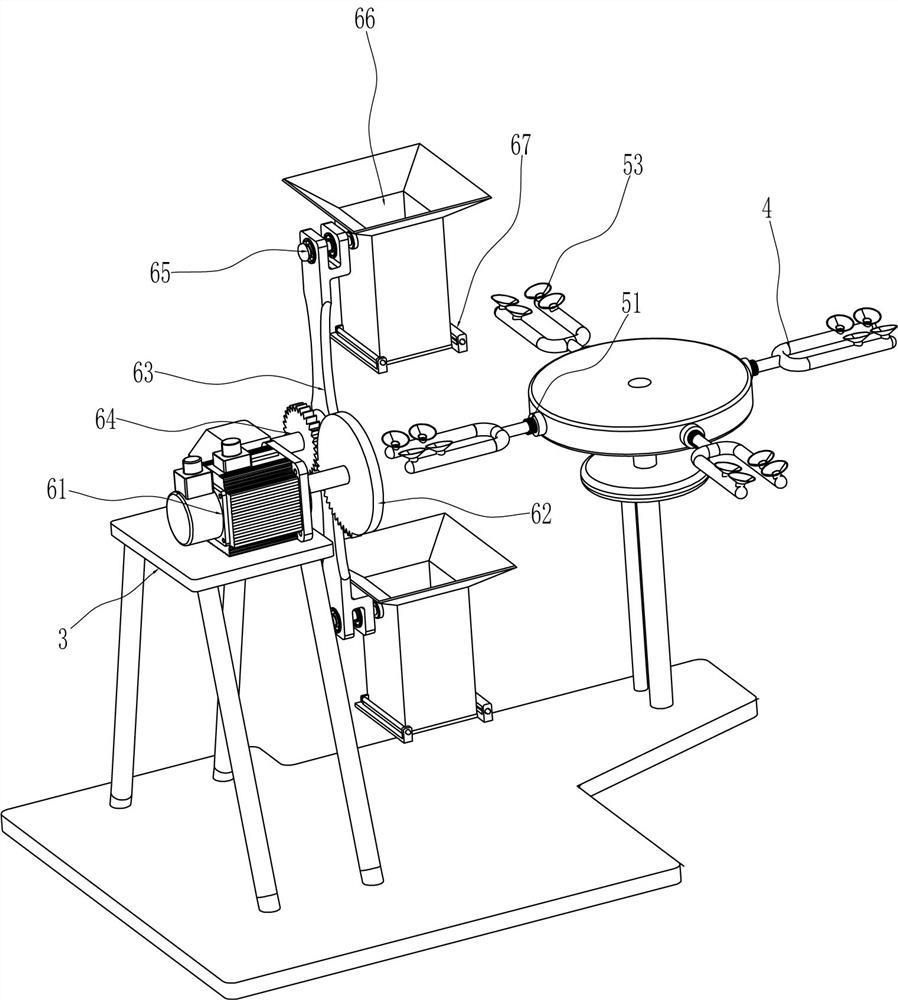 A dripping tile mold powder feeding device for building construction