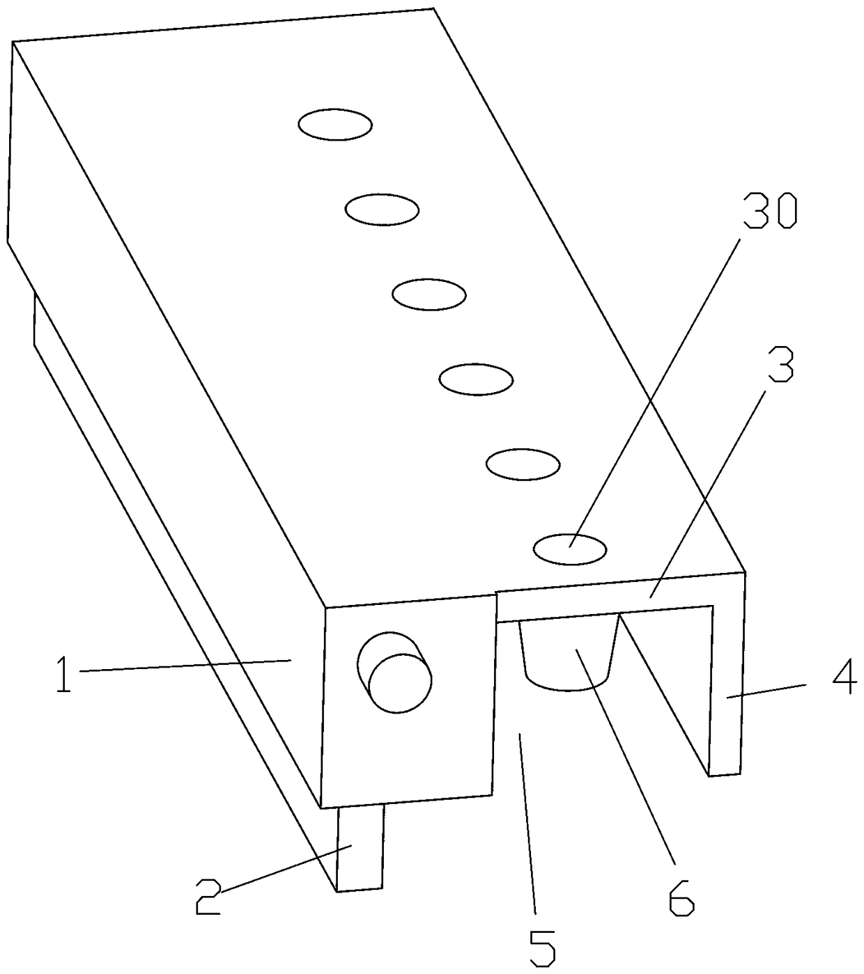 Installing structure for bottom sealing strip of automatic lifting door