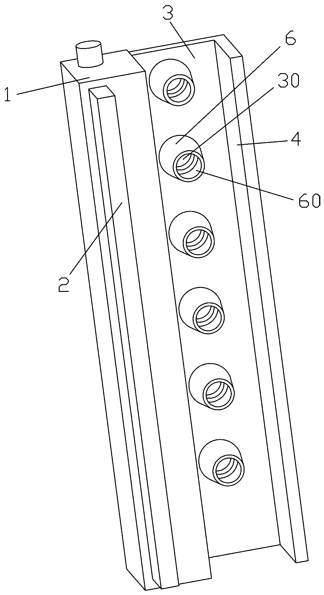 Installing structure for bottom sealing strip of automatic lifting door