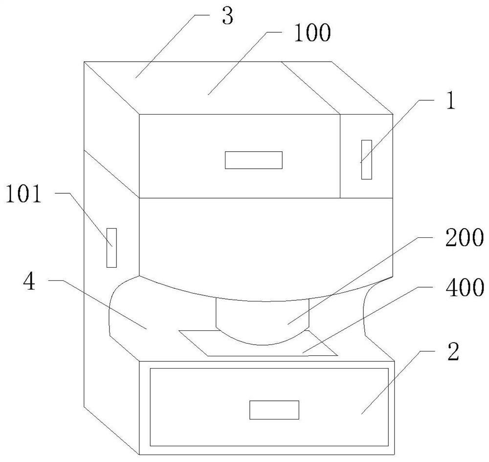 A wall-mounted ultrasonic cleaning device