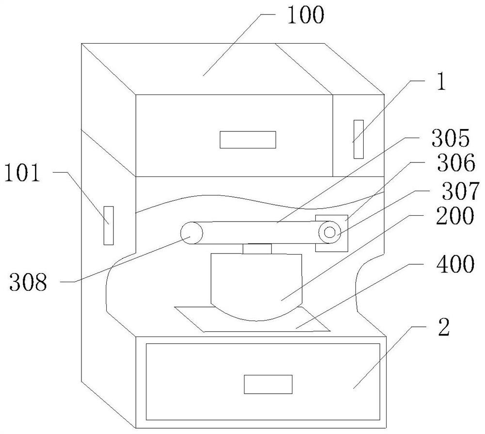 A wall-mounted ultrasonic cleaning device