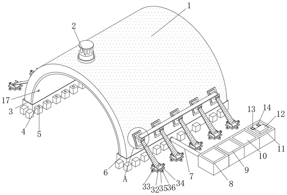 Operation and maintenance system for super-large span inflatable aircraft camouflage device