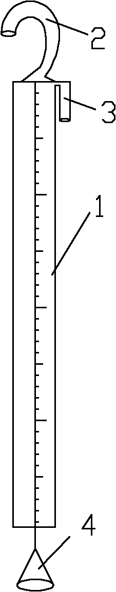 Vault settlement point measuring apparatus in tunnel monitor measurement and burying method thereof