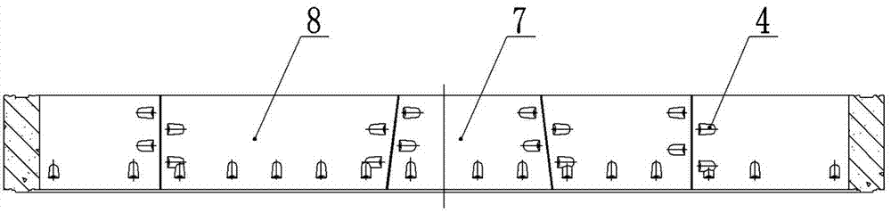 Mid-partition rectangular tunnel segmental lining and segment splicing method