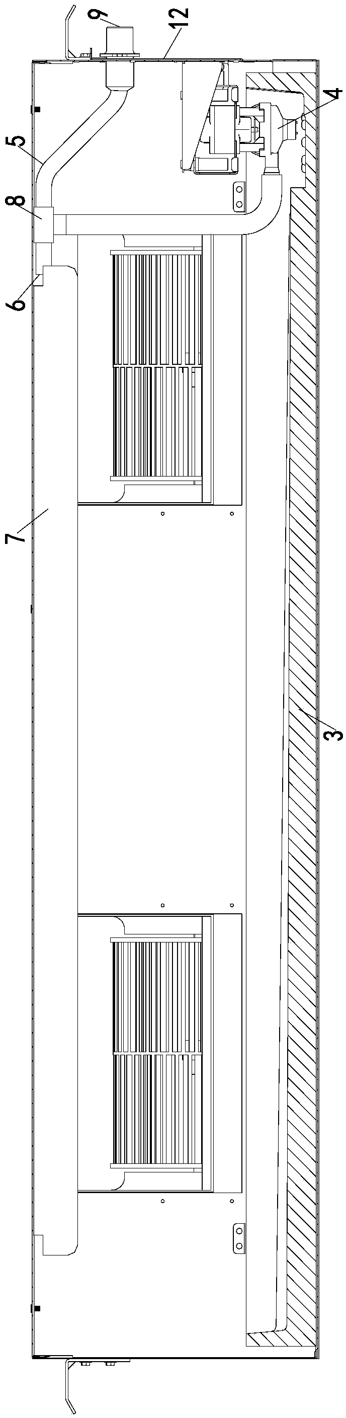 Condensate water recycling system and duct-type air conditioner