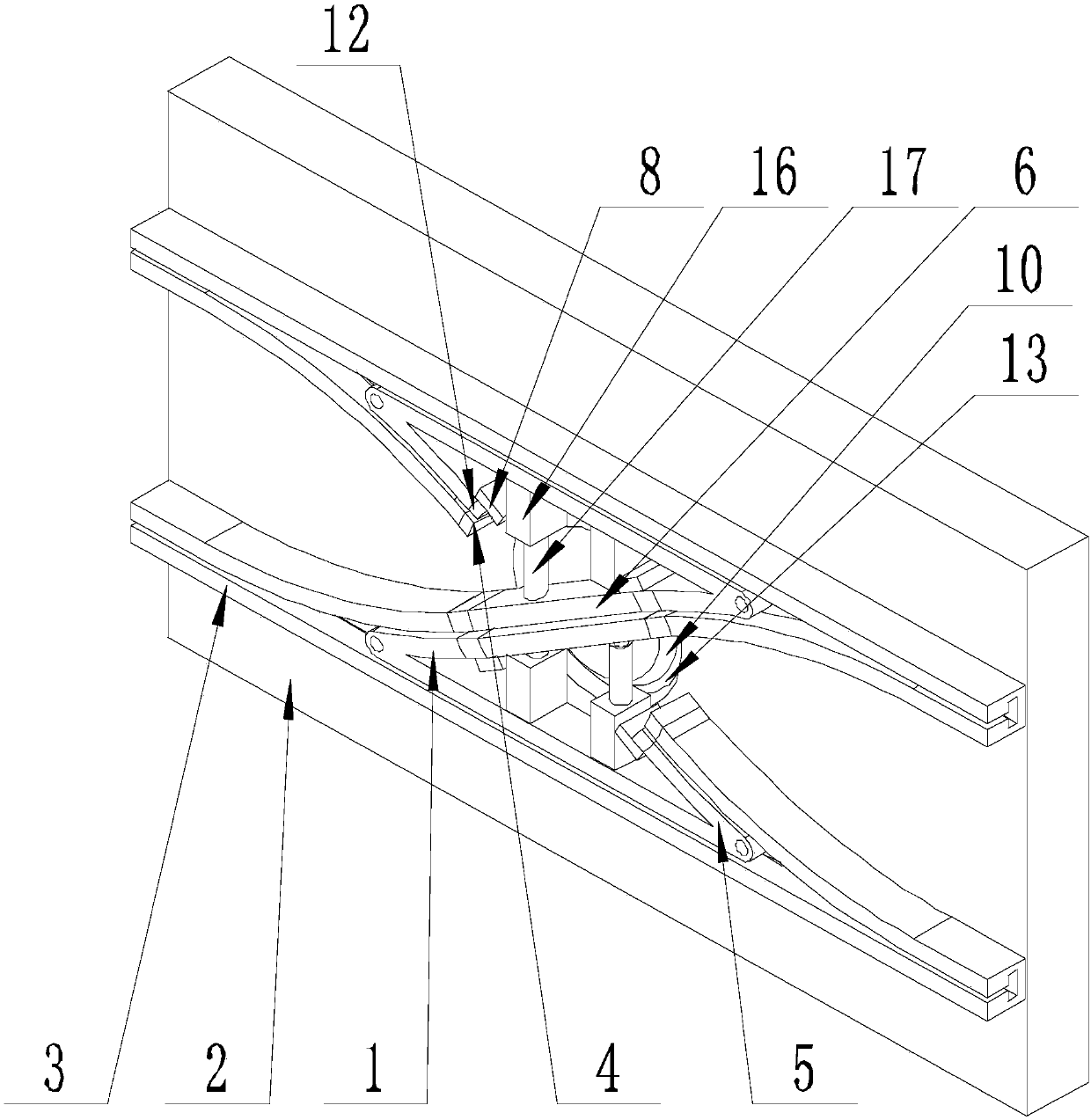 Sky train turnout system based on magnetic part