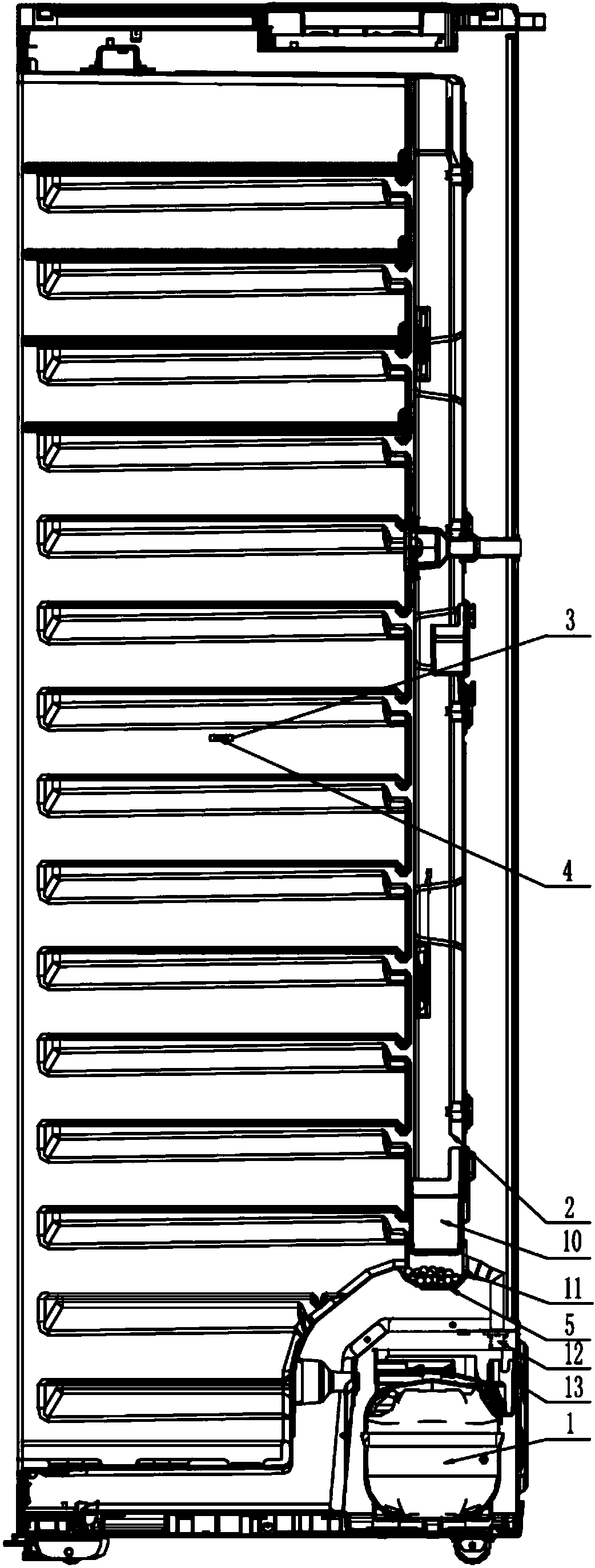 Moisture preserving wine cabinet