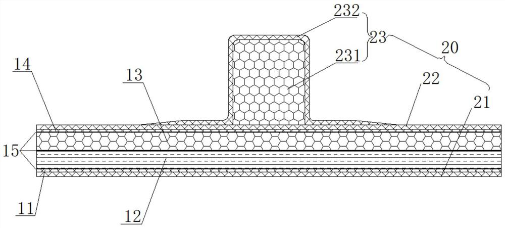 Marine composite superstructure bulkhead and preparation method thereof