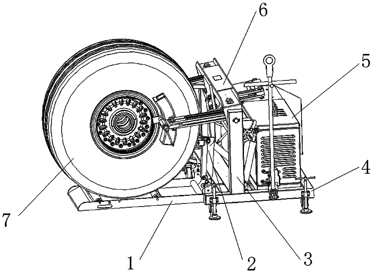 Tire skin and wheel hub separation equipment for generalized intelligent aircraft tire