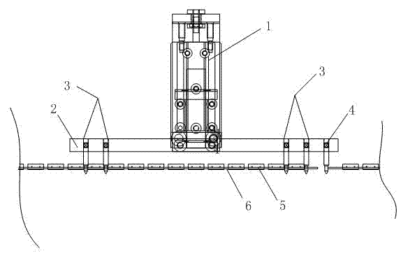 Contact pin movement mechanism for thermistor material strips