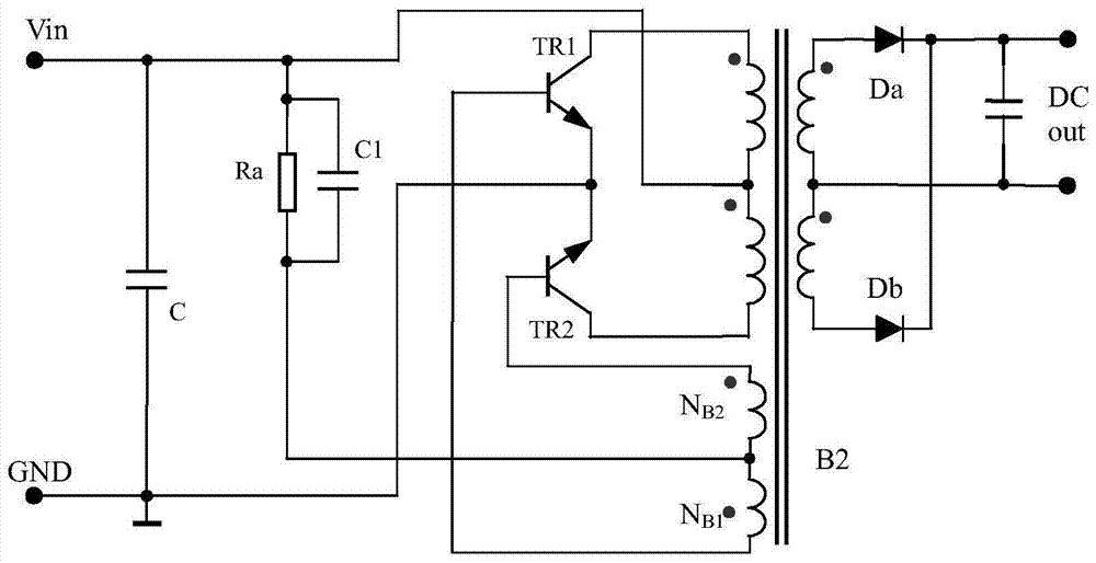 A bias circuit for self-excited push-pull converter