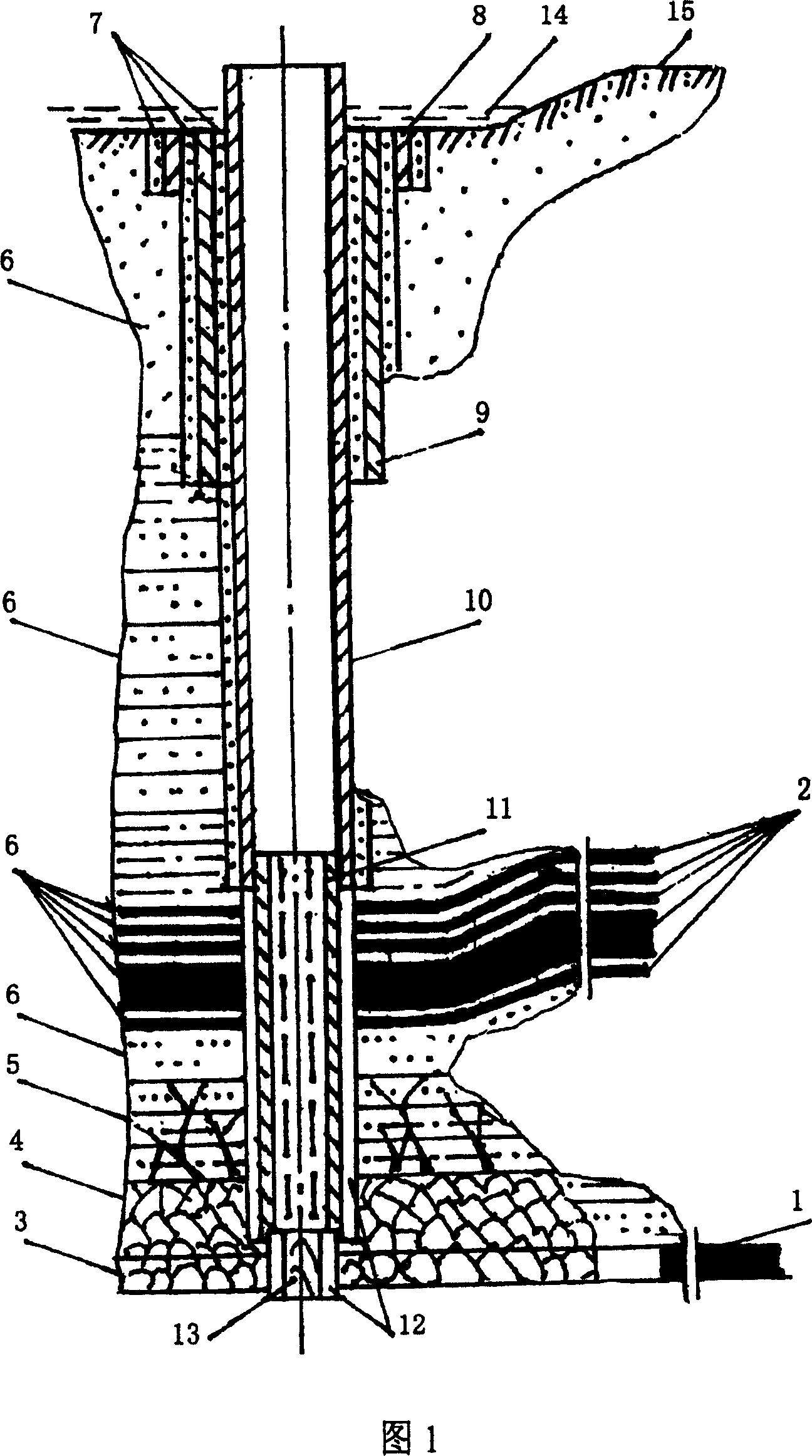 Gas pressure relief method of ground drilling extraction minery and goaf