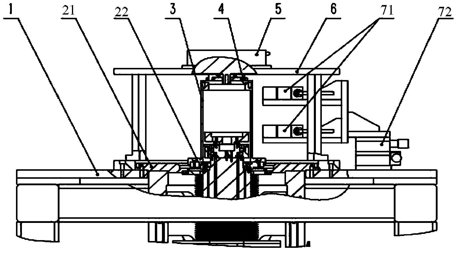 Multi-shaft vacuum manipulator shafting precision testing device