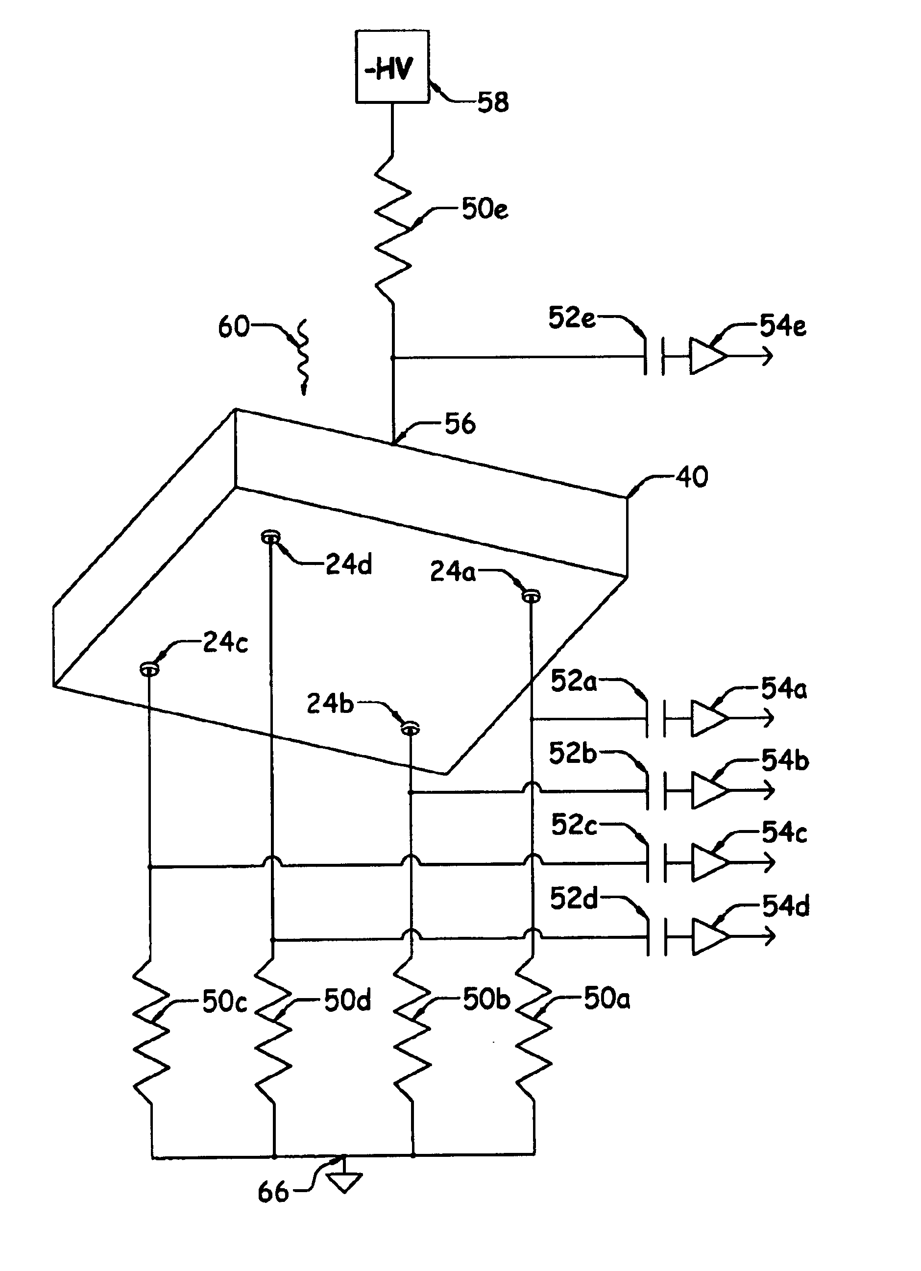 Position sensitive solid state detector with internal gain