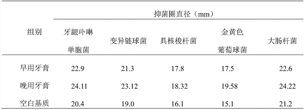 Morning and evening toothpaste set and preparation method thereof