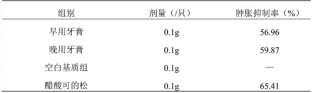 Morning and evening toothpaste set and preparation method thereof