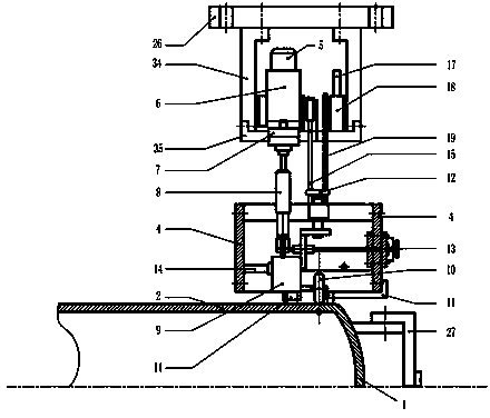 Integrated milling equipment for welding groove of large irregular medium plate structure