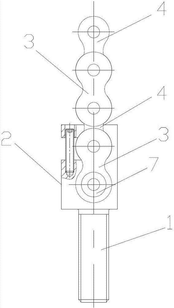 Anti-breaking chain joint structure