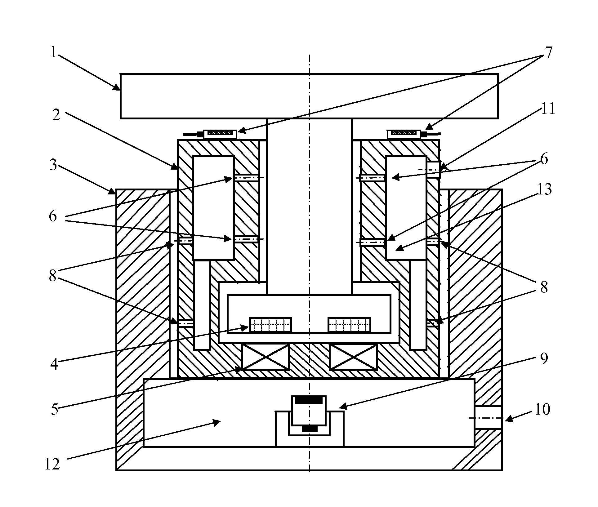 Active vibration isolation device based on electromagnetic and aerostatic floatation