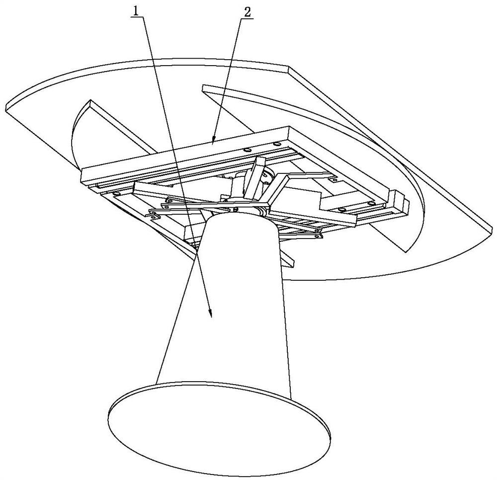 Direct-drive rotary telescopic electric dining table