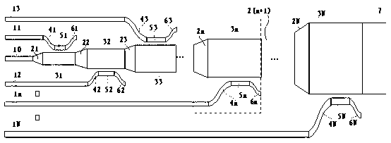 Multi-channel integrating light guide mode multiplexing-demultiplexing device