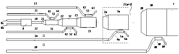 Multi-channel integrating light guide mode multiplexing-demultiplexing device