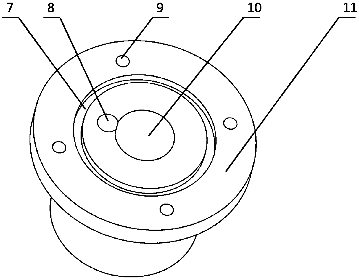 Nozzle air pressure adjusting device with improved sealing performance