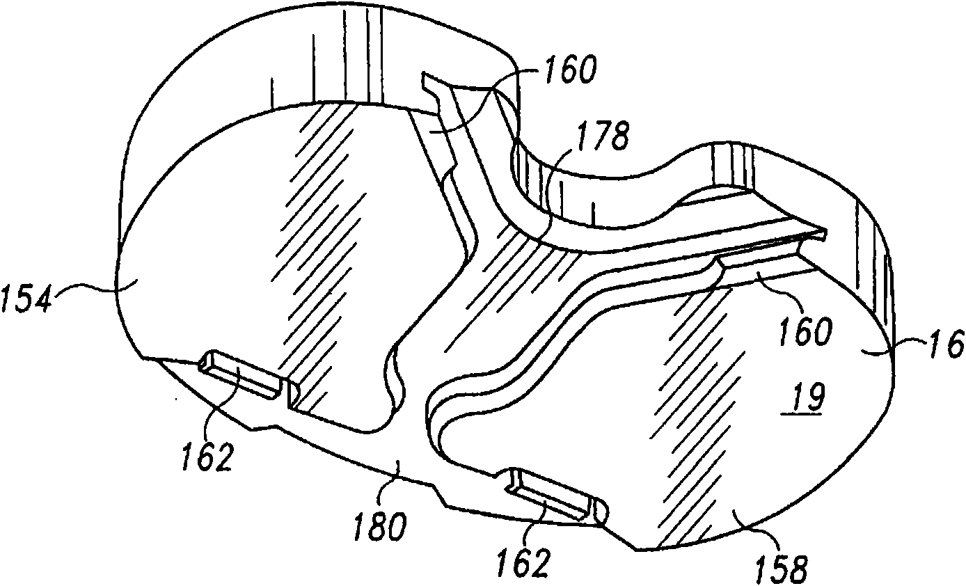 Prosthesis with surfaces having different textures and method of making the prosthesis