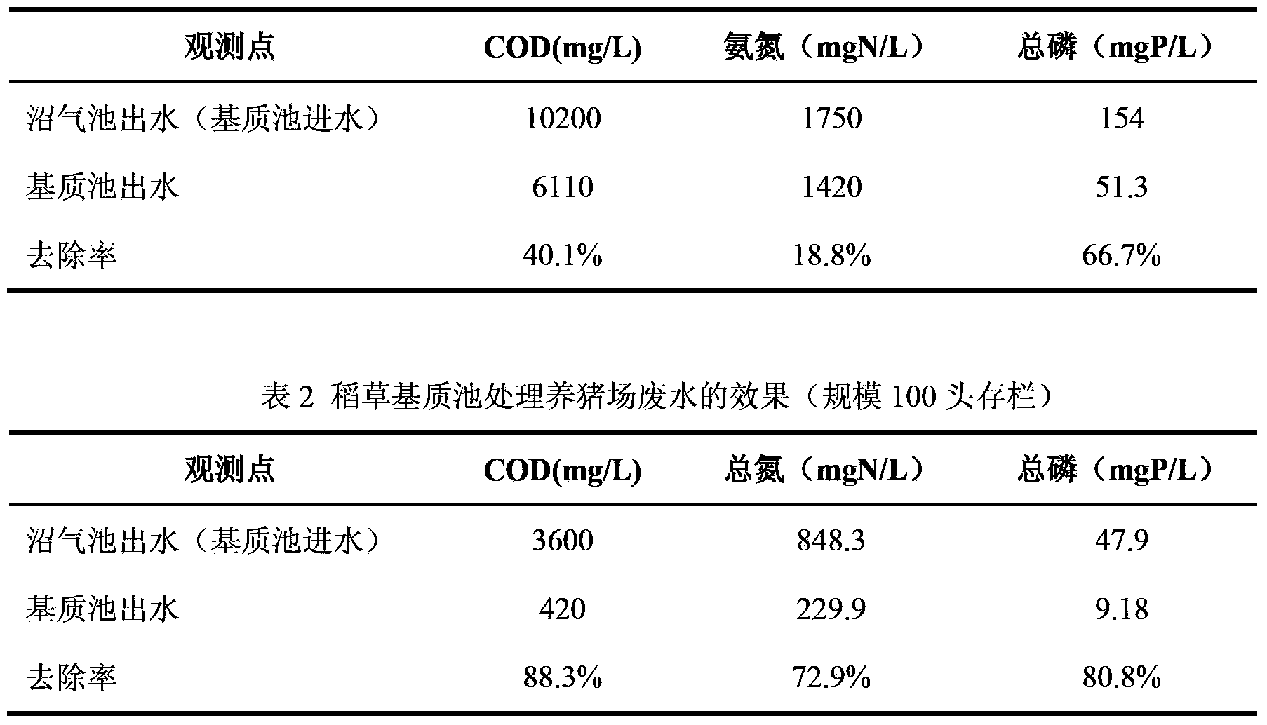 Method for treating pig farm wastewater by using straw