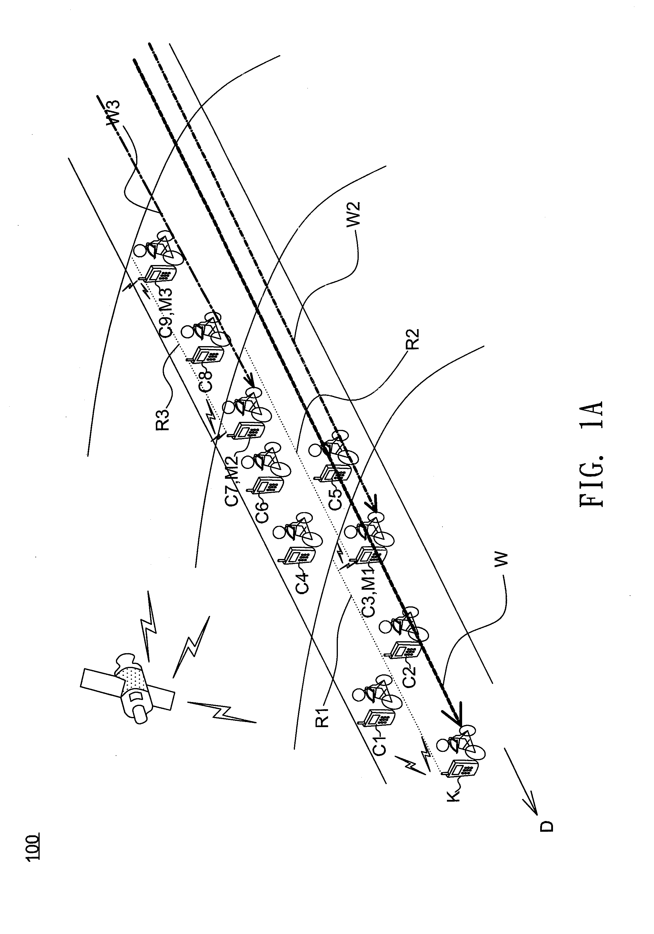 Positioning method for long-thin fleet