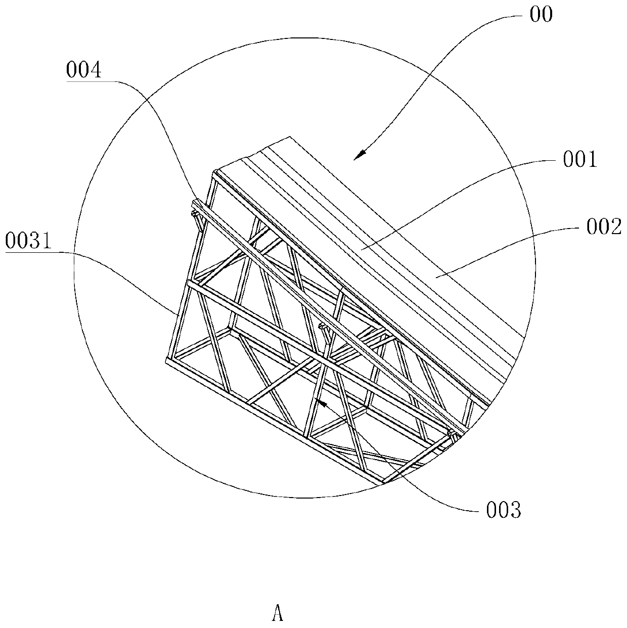 A wind power blade girder laying system and control method thereof