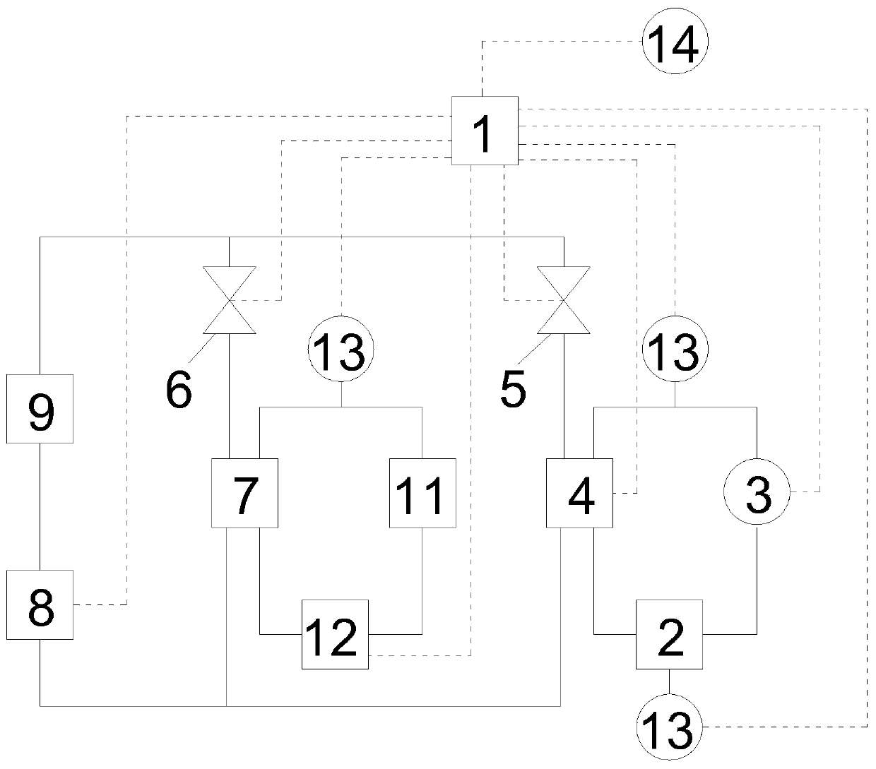 Passenger compartment priority refrigeration control method for pure electric vehicle heat management system