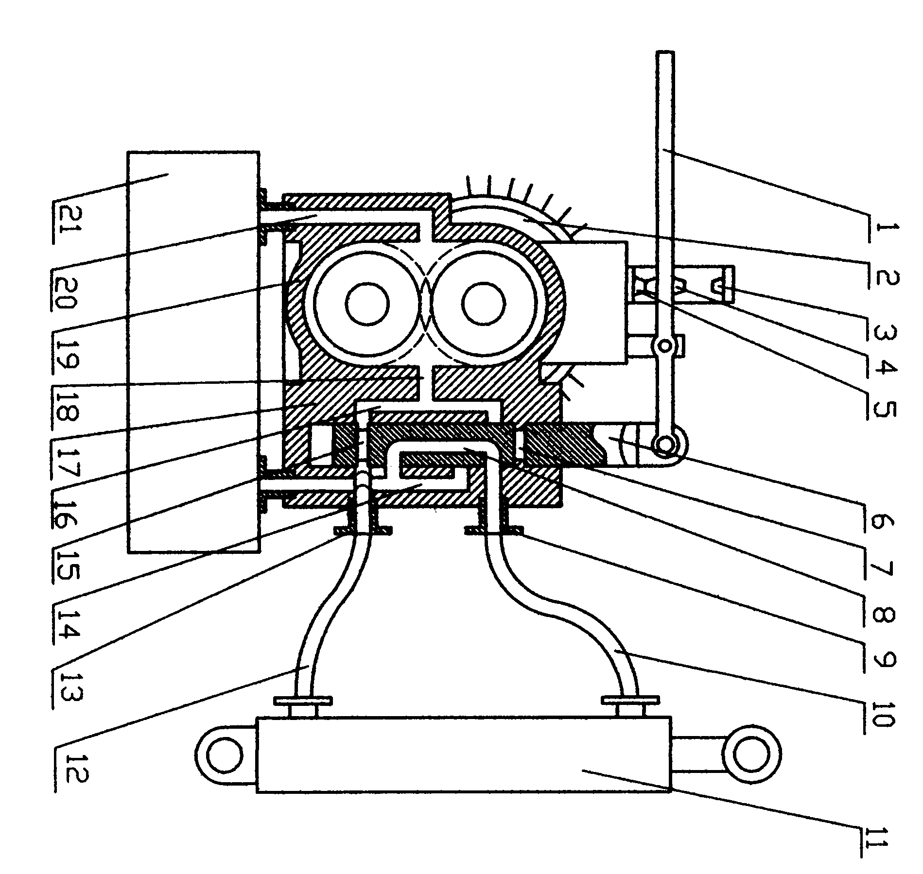 Reversing oil pump station device