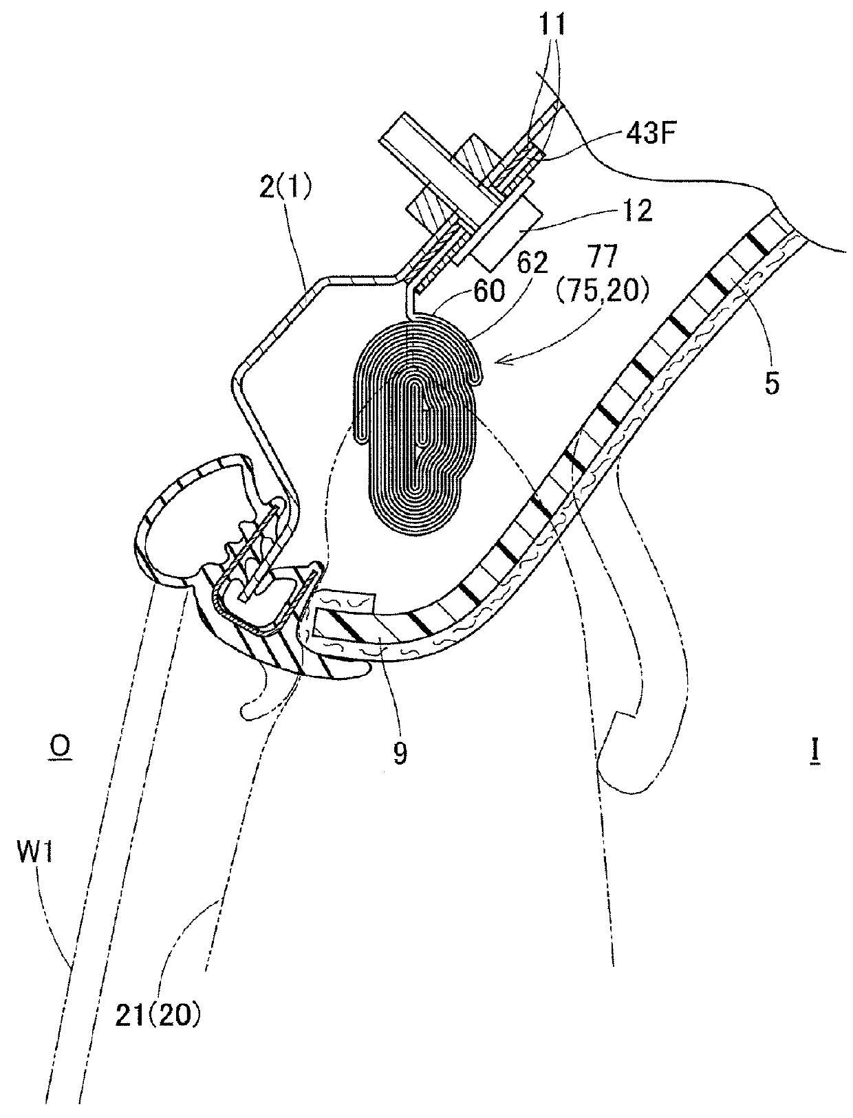 Folding completion body of head-protecting airbag