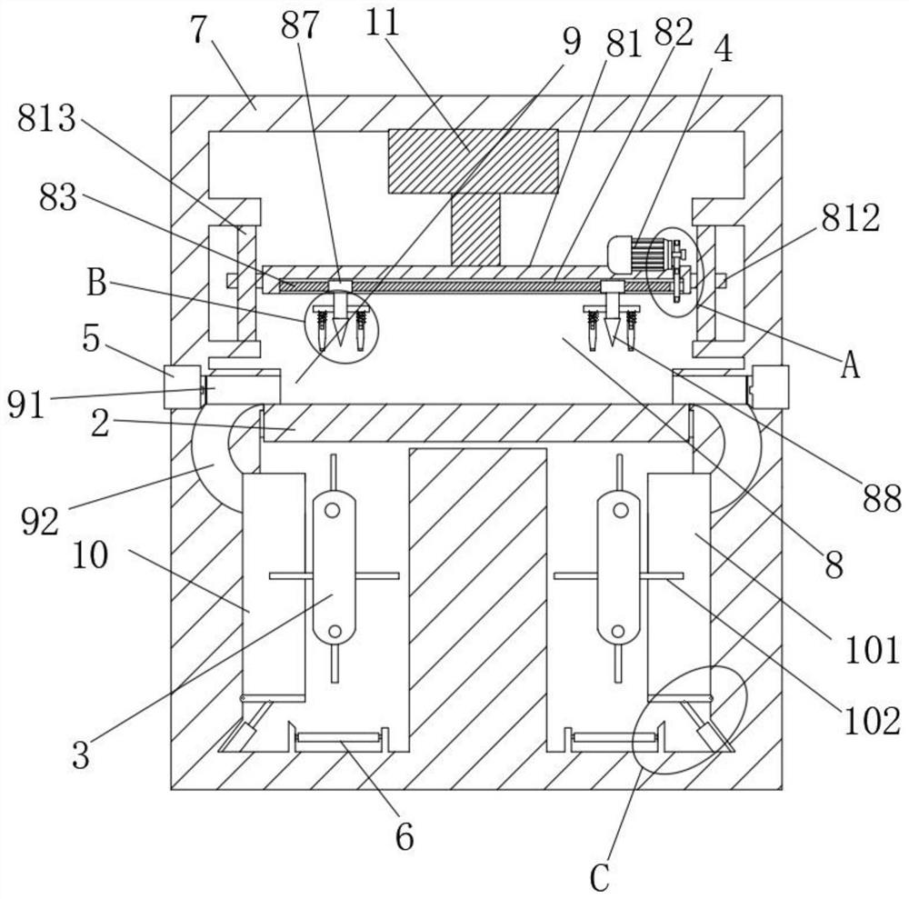 Non-woven fabric cutting device for facial mask production