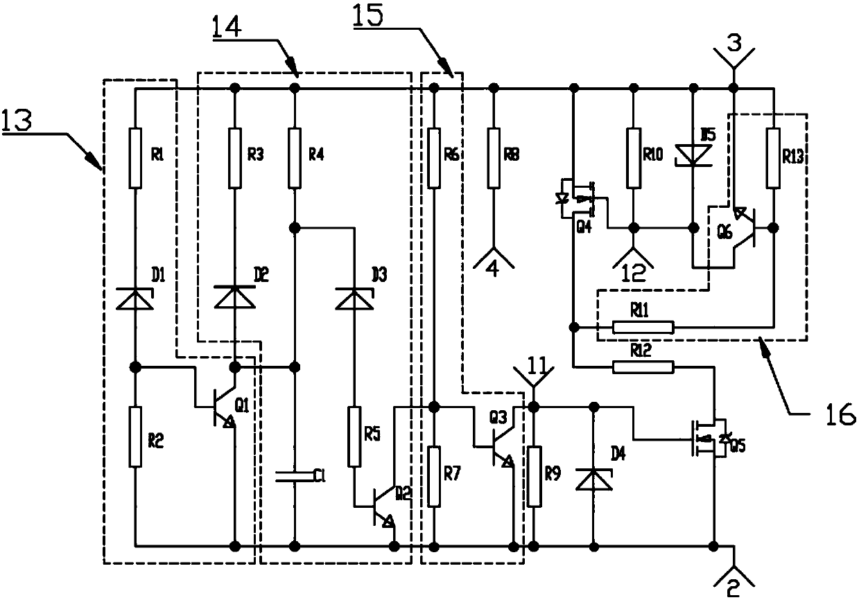 Lithium battery pack charging and discharging protection circuit and power supply module