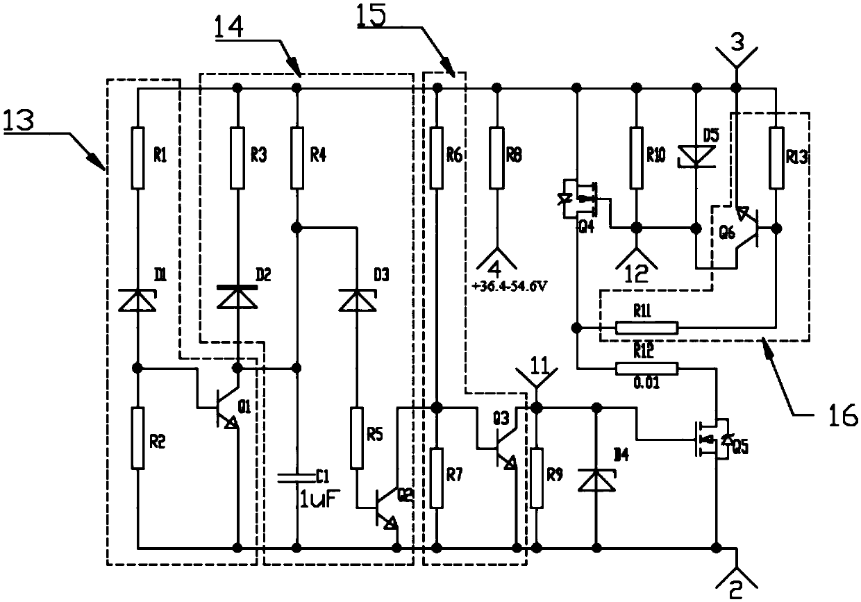 Lithium battery pack charging and discharging protection circuit and power supply module