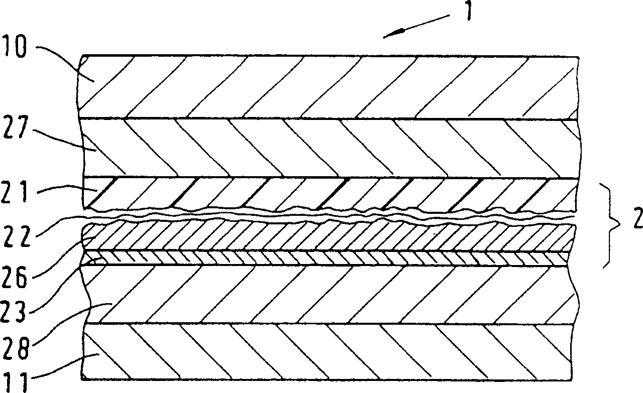 Laminated multi-layer card with an inlaid security element in the form of relief structure