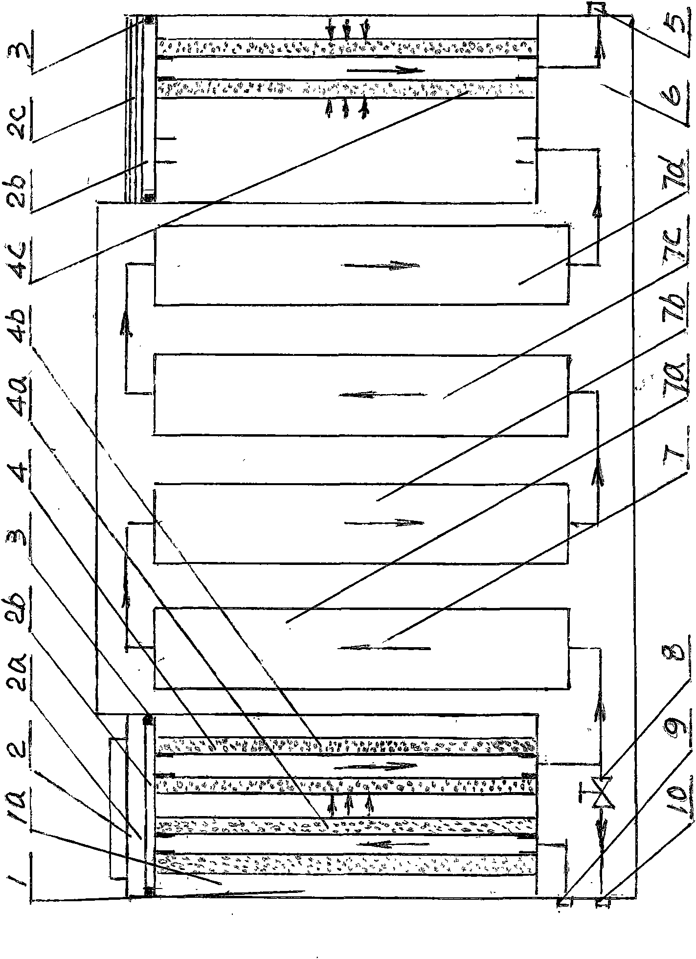 Method for cleaning filter liners of built-in and combined filter chambers of water purifier