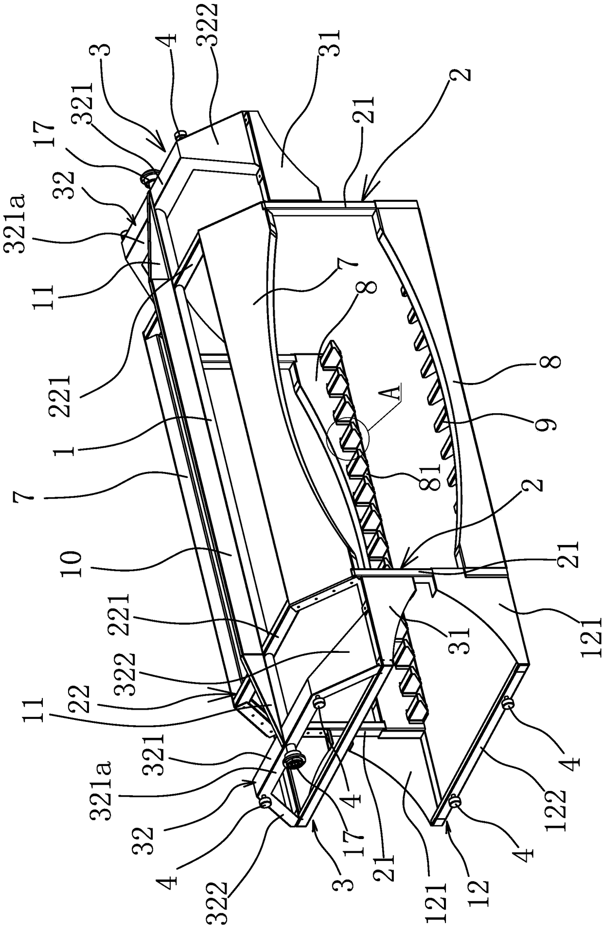 Parking frame for stereo parking garage