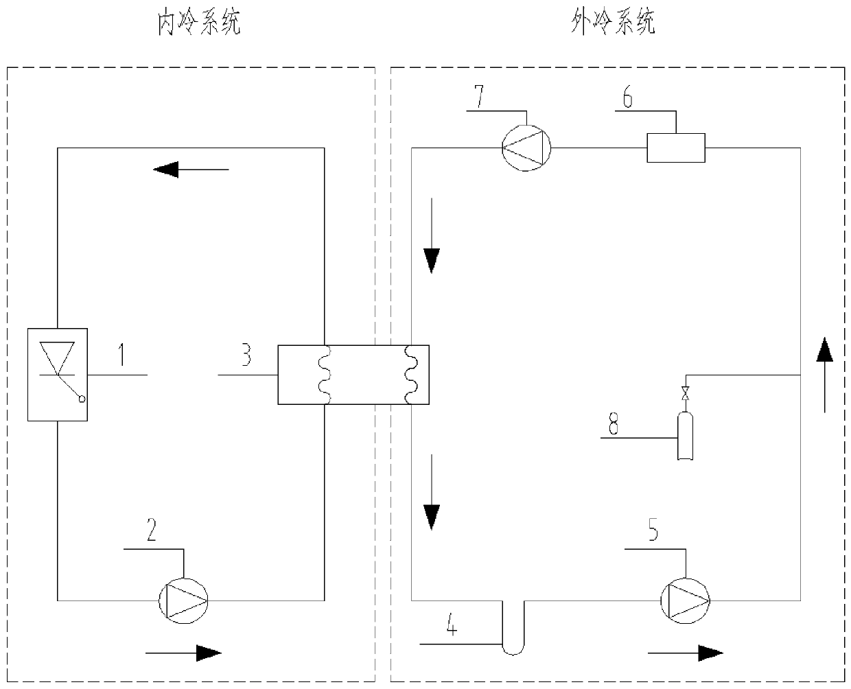 Closed converter valve external cooling system and method based on soil source heat exchange