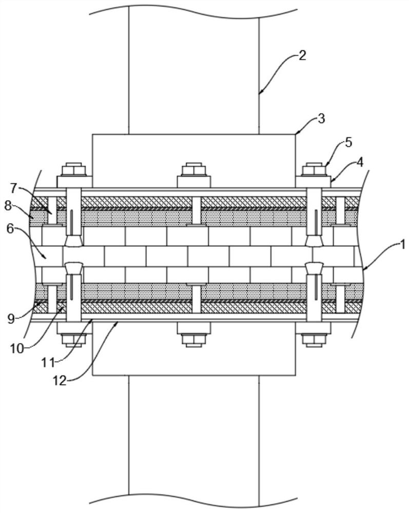 Novel fireproof plugging structure for civil air defense engineering