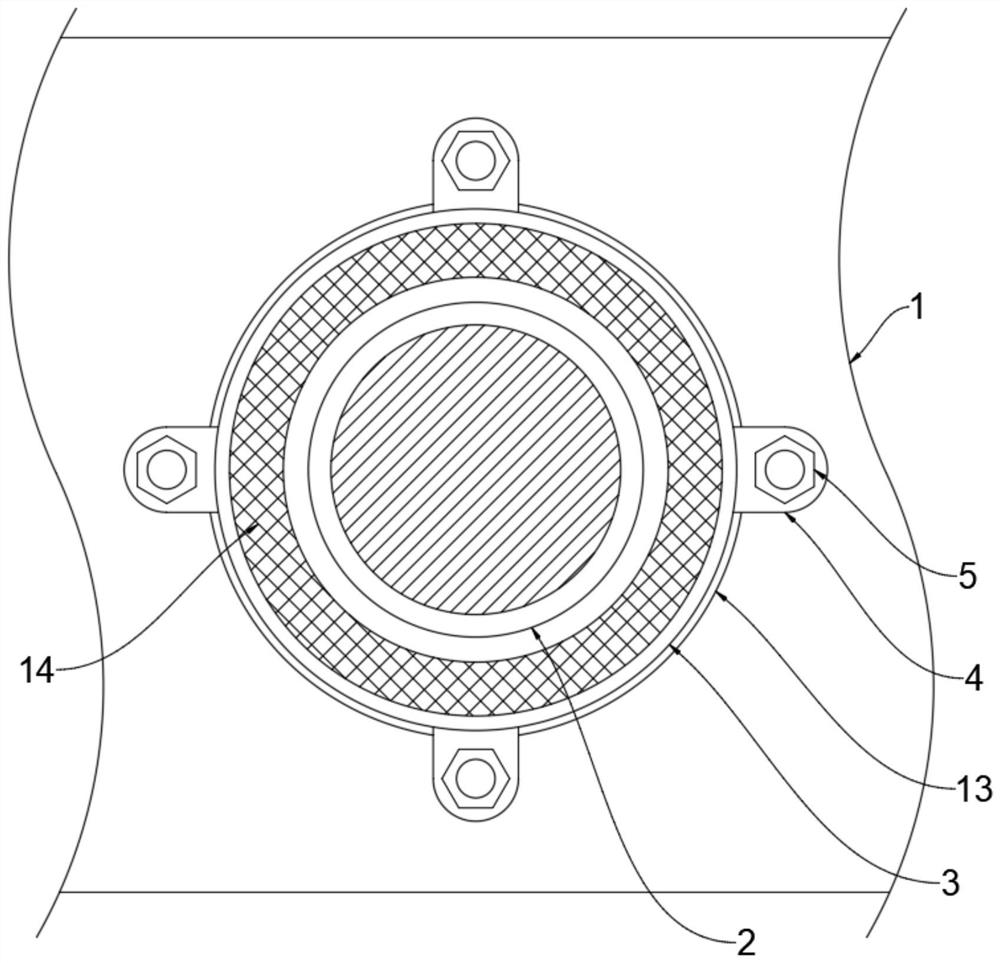 Novel fireproof plugging structure for civil air defense engineering