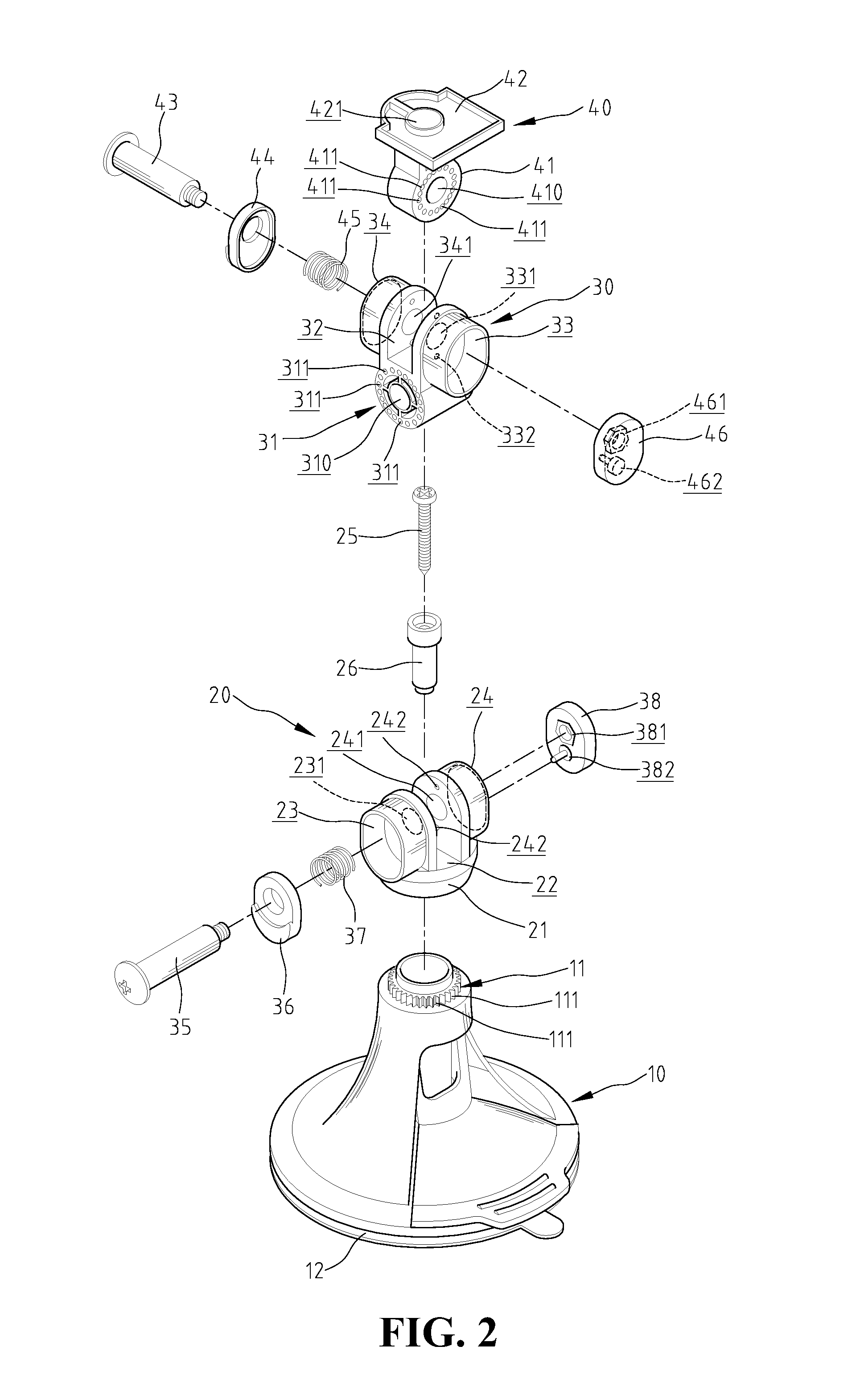 Adjustable fixing mount