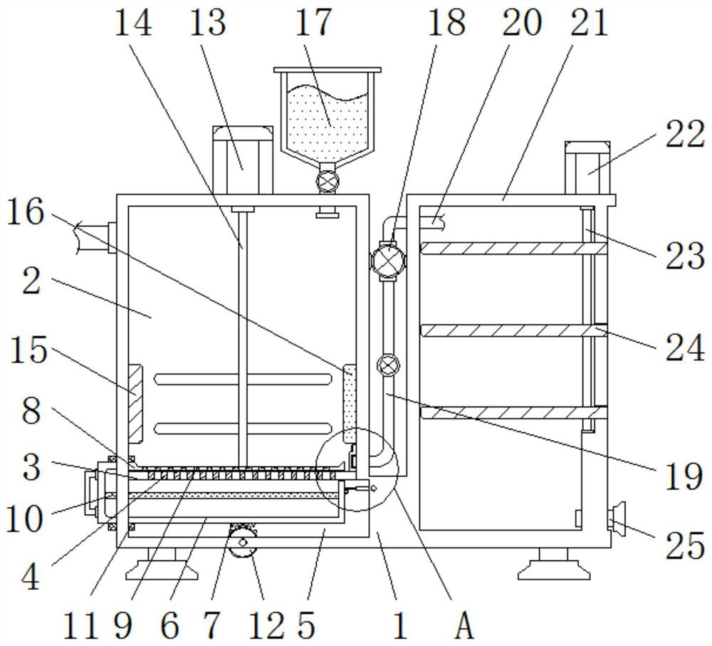 Copper industry sewage treatment device with metal recovery function