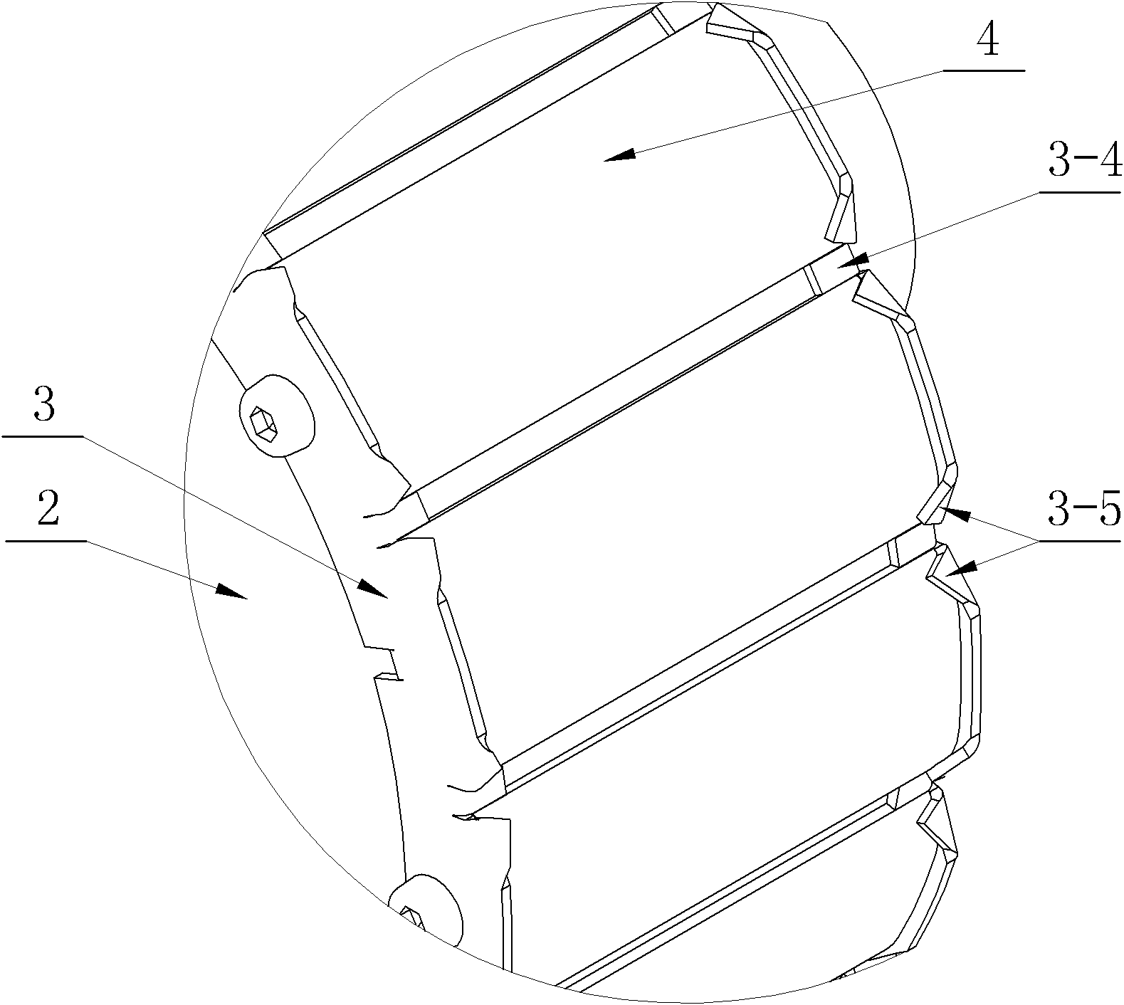 Pole mechanical fixing structure of permanent magnet motor